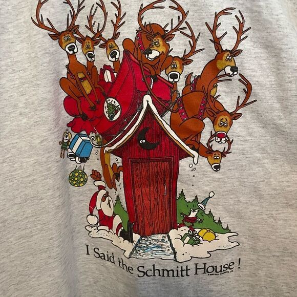 I Said The Schmitt House! Men’s Christmas Shirt XL 1986 Print - Picture 15 of 16